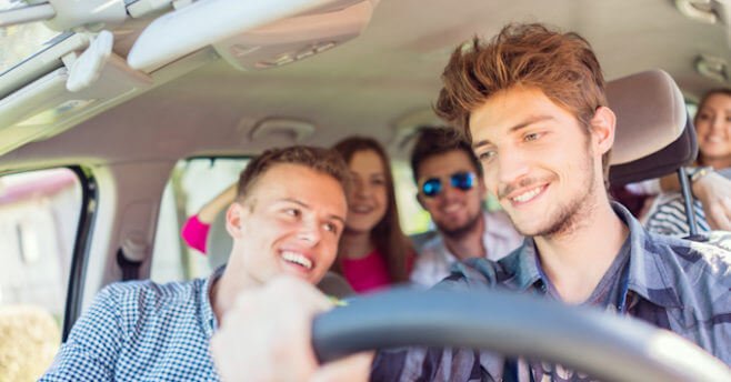 Teen driver with car full of kids
